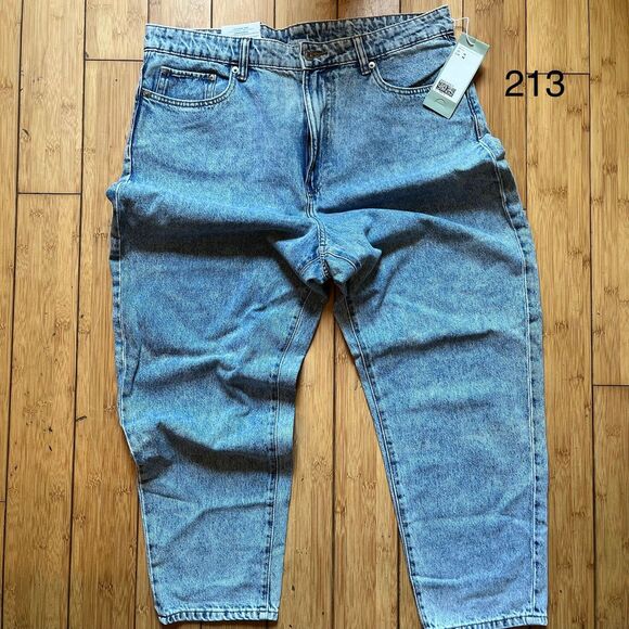 NWT H&M LOOSE MOM JEANS Divided High Waist Ankle Length Med Blue Wash US 14 - Picture 14 of 14